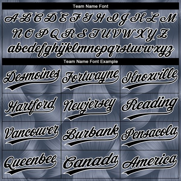 Custom Steel Gray Black-White 3D Pattern Design Authentic Baseball Jersey - Image 4