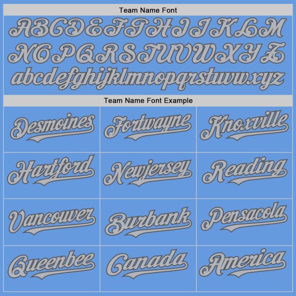 Custom Light Blue Gray-Steel Gray Mesh Authentic Throwback Baseball Jersey - Image 4