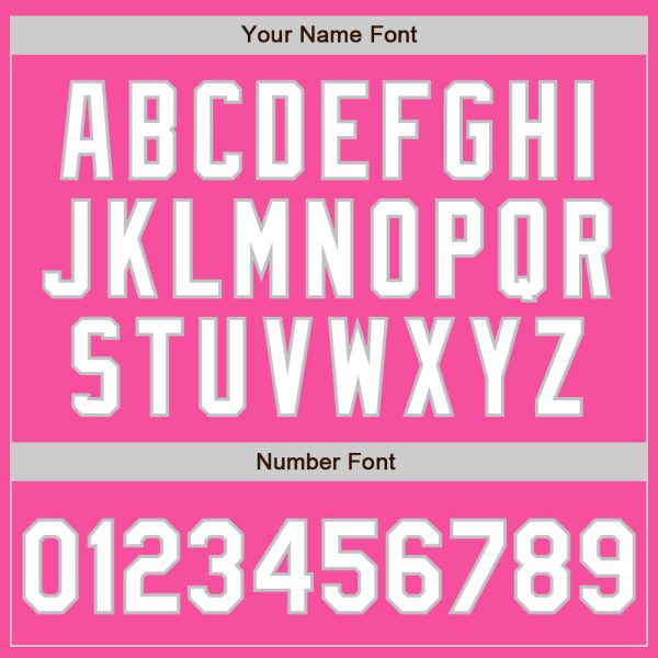 Custom Pink White-Gray Authentic Baseball Jersey - Image 5